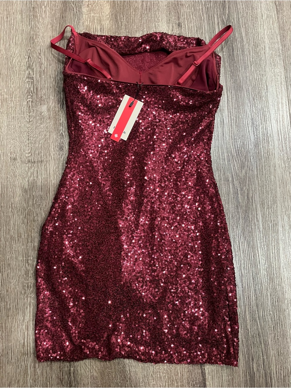 Sequin Cowl-Neck Mini Dress - Picture 2 of 7